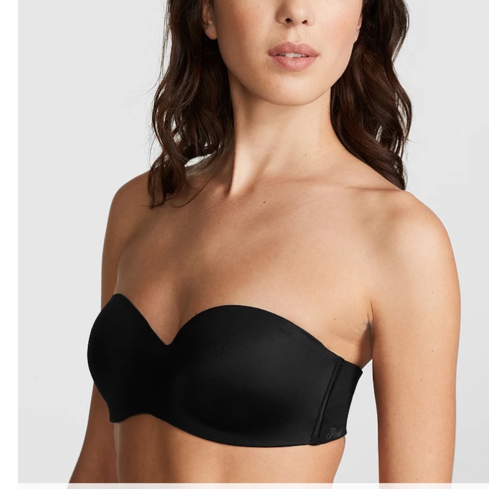 Victoria's Secret PINK Strapless Black Push-Up Bra